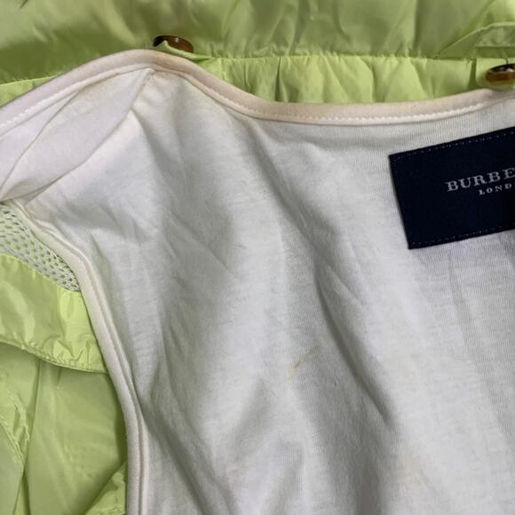 BURBERRY LONDON Size M Green Lime Polyamide Blend Zip Pockets Vest - Picture 7 of 12